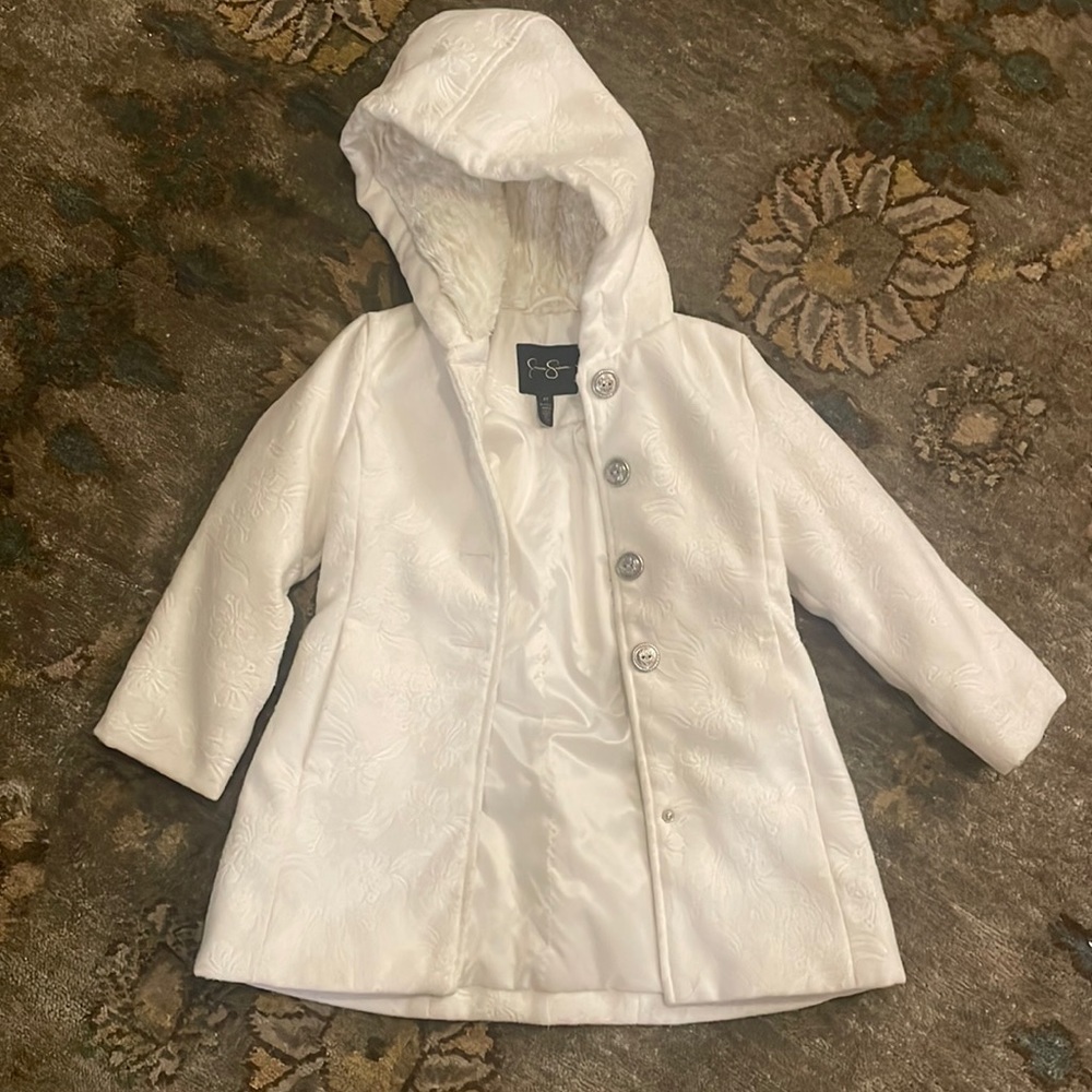 Girl’s beautiful coat by Jessica Simpson.